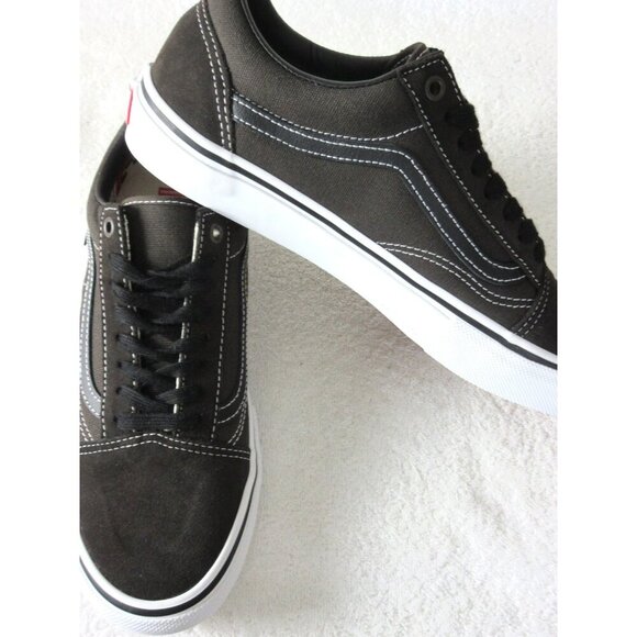 Vans Men's Skate Old Skool Chocolate Brown White Canvas Suede shoes Size 10 NIB - Picture 4 of 5